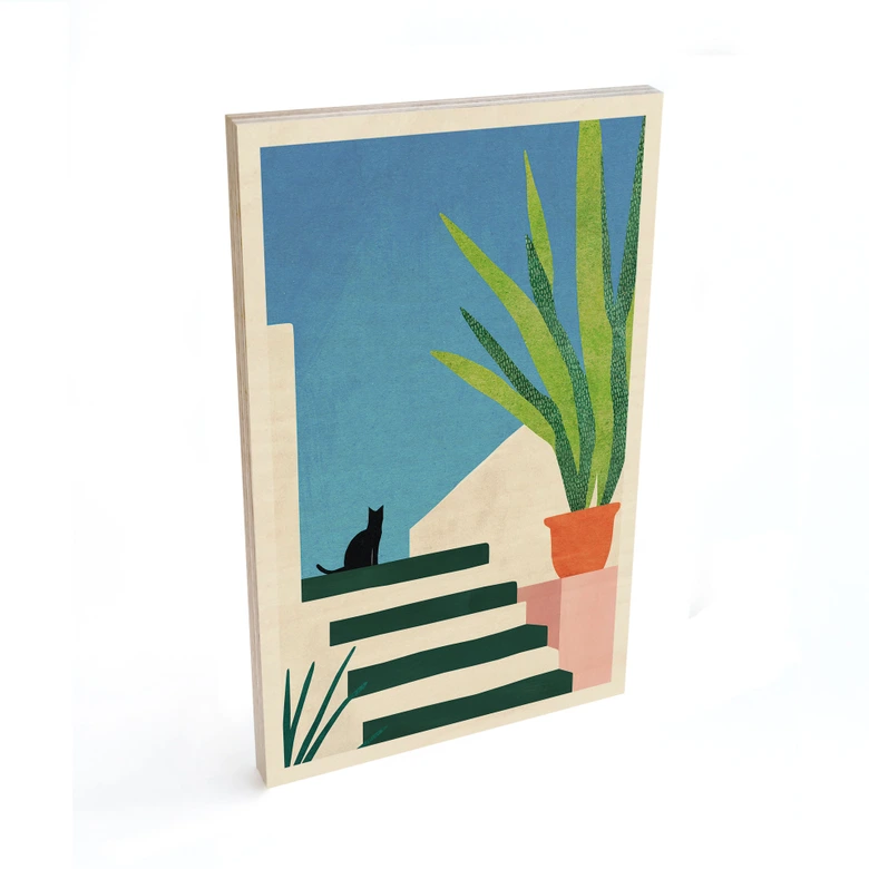 Träposter Svart katt i Grekland - Rivers 