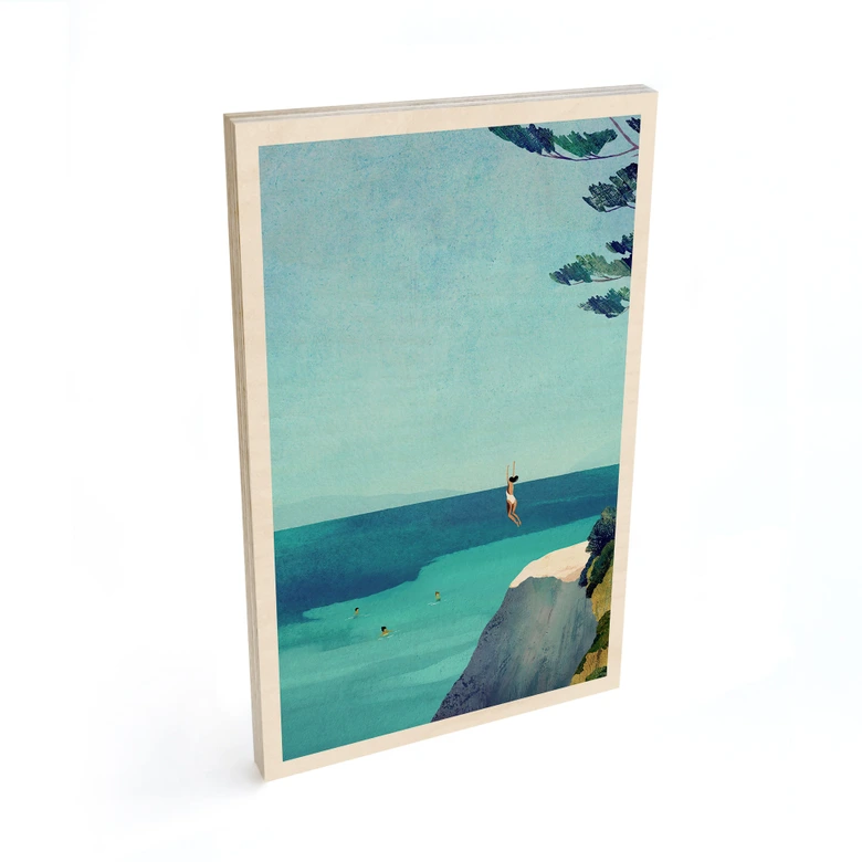 Holzbild Sommerglück am türkisblauen Meer - Rivers 