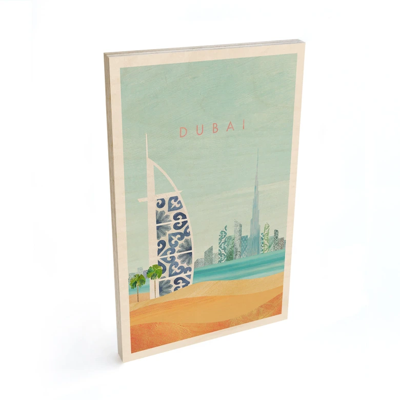 Holzbild Strand von Dubai - Burj Al Arab - Rivers 