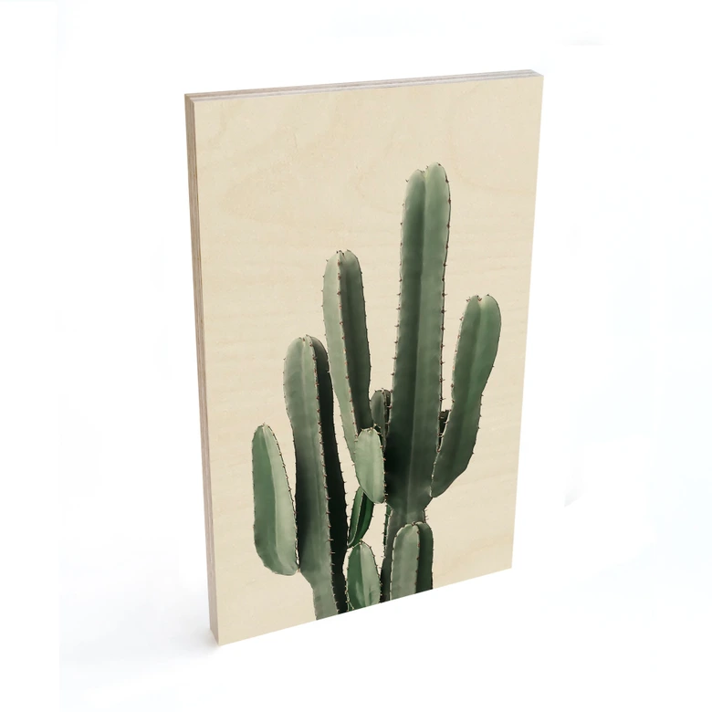 Holzbild Kaktus Pflanze - Sisi & Seb 
