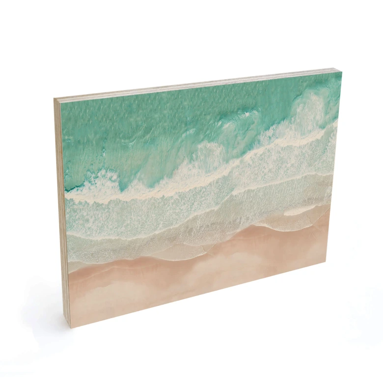 Cuadro de madera Suaves olas en la playa - Sisi & Seb 