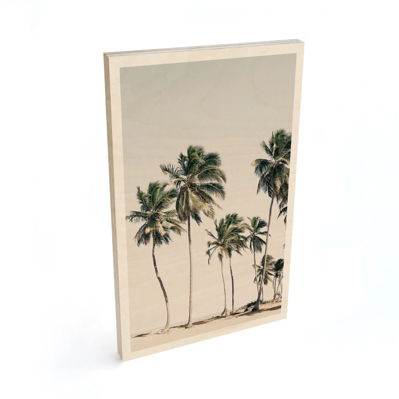 Cuadro de madera Palmeras tropicales en la playa - Sisi & Seb 