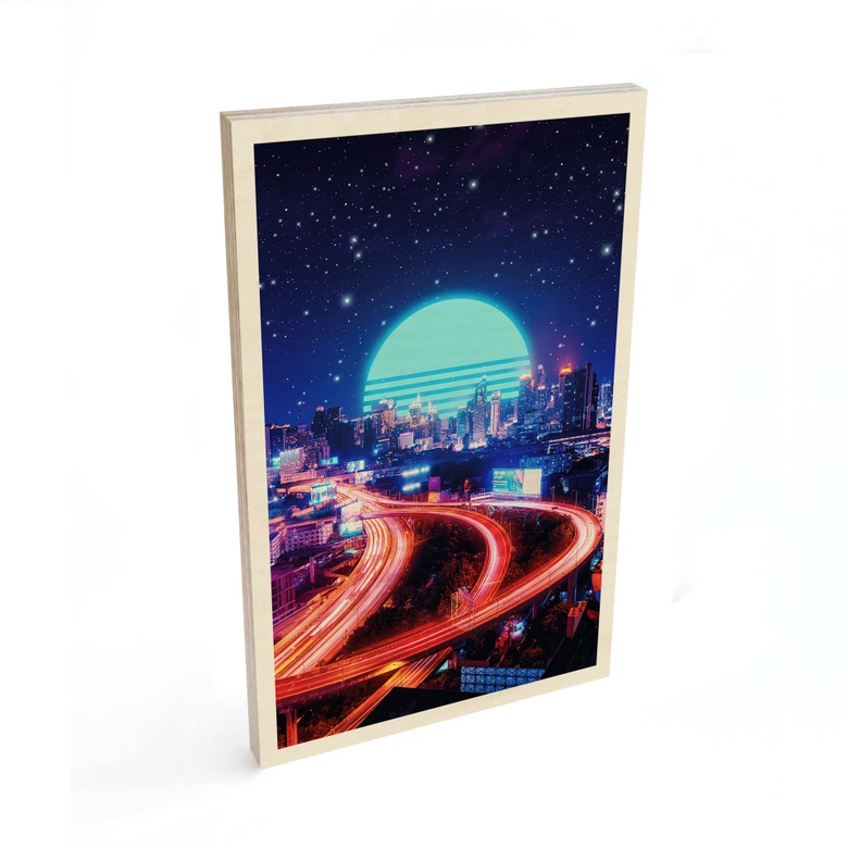 Houten Poster Cyberstad Bangkok - Takkar 