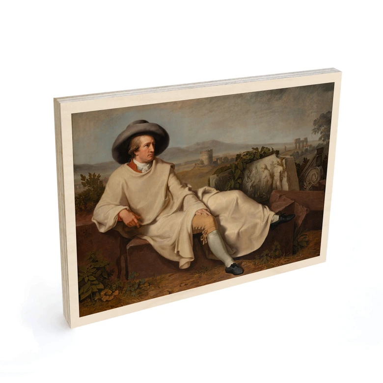 Tableau sur bois Tischbein - Goethe dans la Campagne romaine 