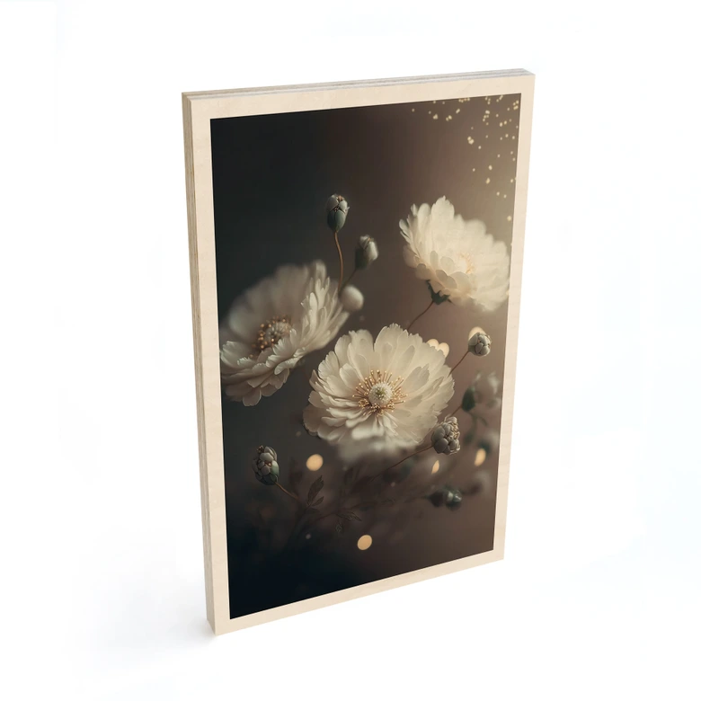 Billede af træ Hvide blomster med guldstøv - Treechild 