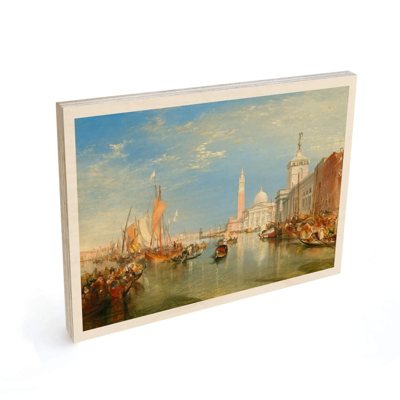 Holzbild Turner - Venedig, Dogana und S. Giorgio Maggiore 