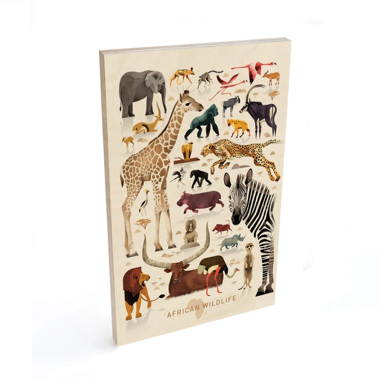 Holzbild Braun - Afrika 