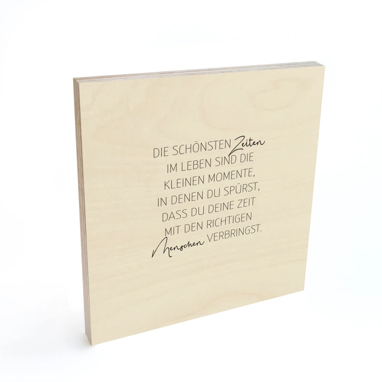 Holzbild Die schönsten Zeiten im Leben 02 