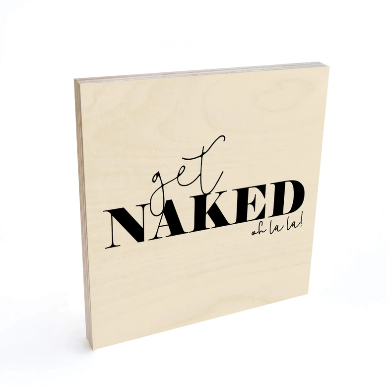 Cuadro de madera Desnudarse 