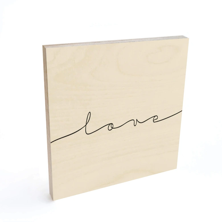 Tableau en bois Love - Carré 