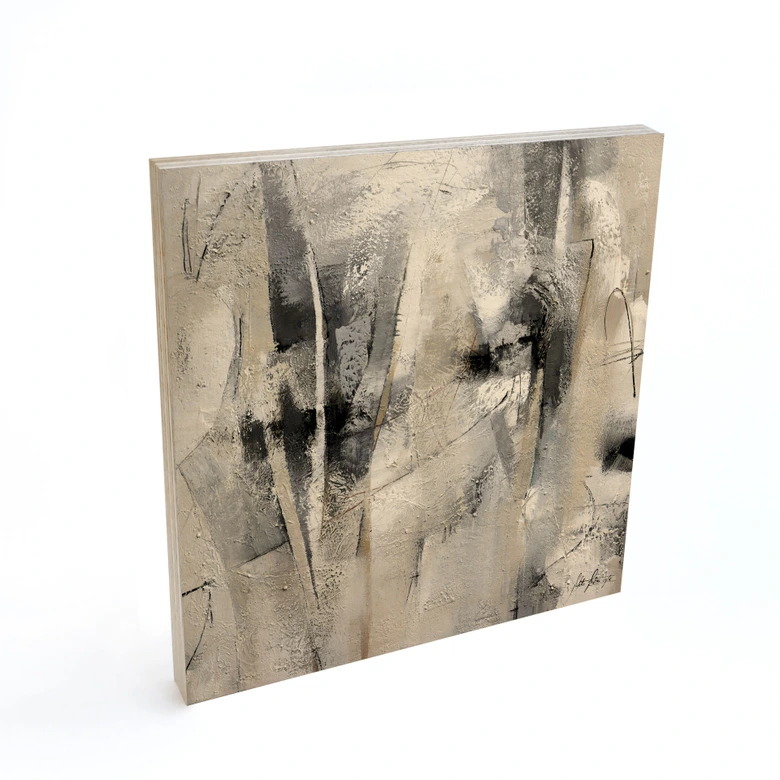 Tableau sur bois Paysage abstrait - Fedrau - Carré 