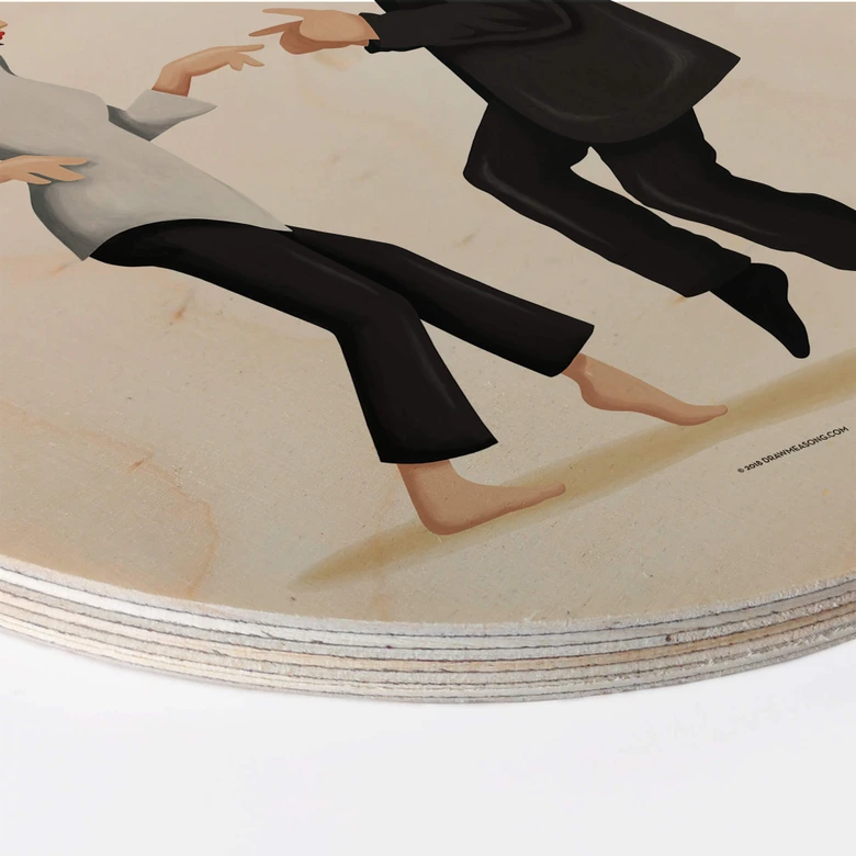 Holzbild Tohmé - Pulp Fiction - Rund 