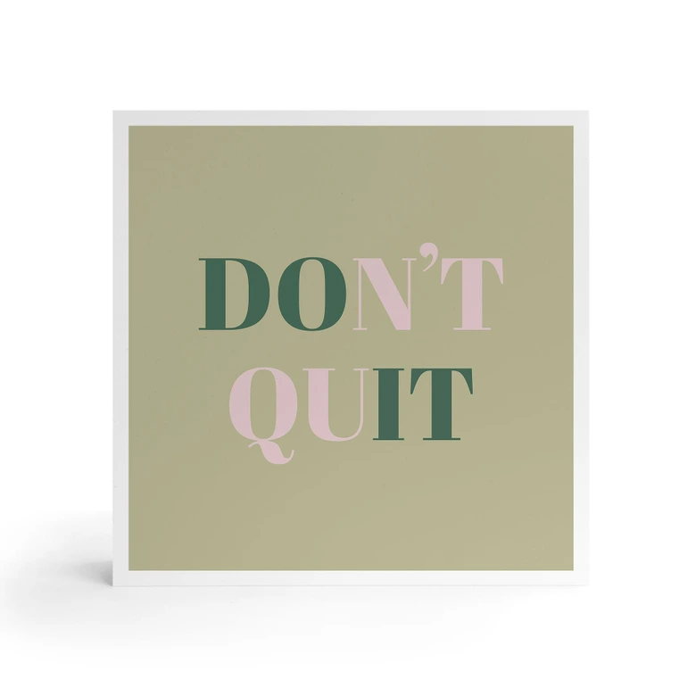 Holzbild zum Hinstellen - Don't quit Do it - 15x15 cm 