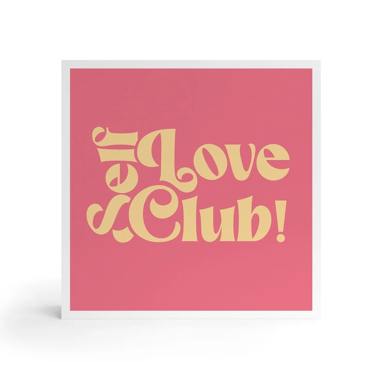 Billede af træ til at sætte op - Self Love Club Pink - Prints by Ayleen - 15x15 cm 