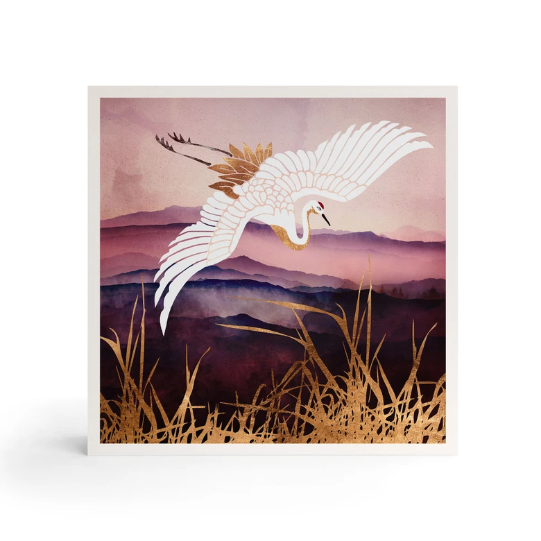 Billede af træ til at sætte op - Elegant kran - SpaceFrog Designs - 15x15 cm 