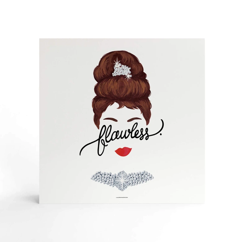 Holzbild zum Hinstellen - Tohmé - Flawless Audrey - 15x15 cm 