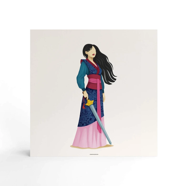 Billede af træ til at sætte op - Tohmé - Mulan - 15x15 cm 
