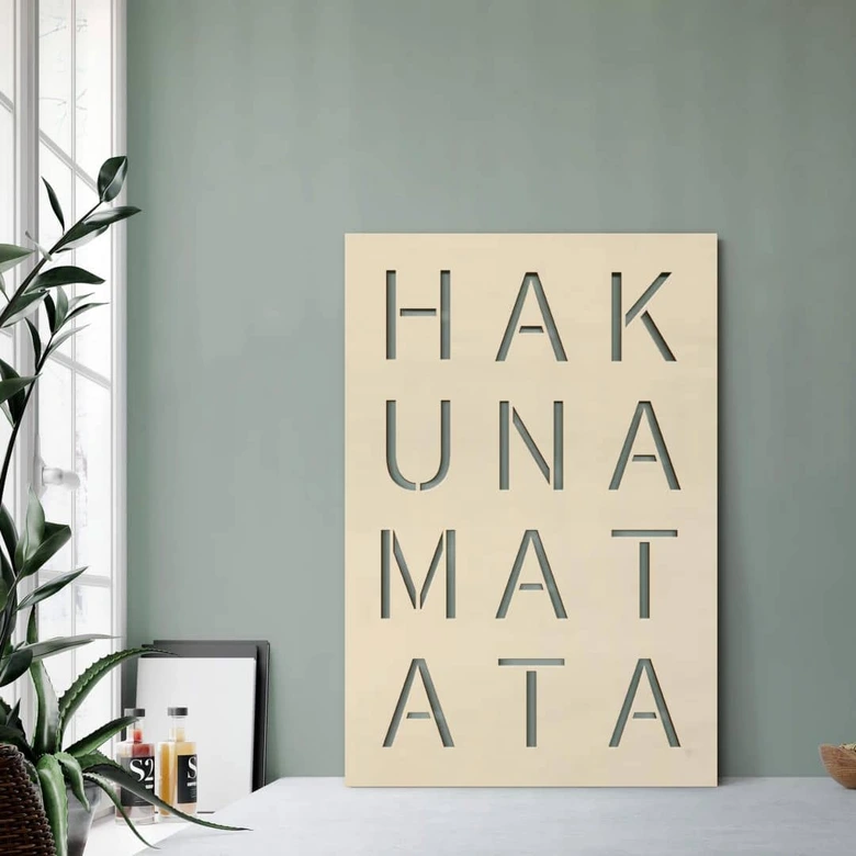 Dekobild Pappel - Hakuna Matata Tafel 