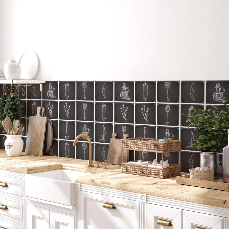 Tile stickers Rustic Kitchen  