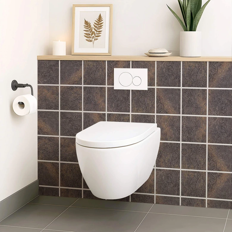 Tile stickers stone look, natural slate - Furniture foil, kitchen splashback, bathroom foil 