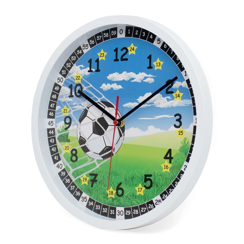 Wanduhr Kinder mit Fußball | rund | Ø30 cm 