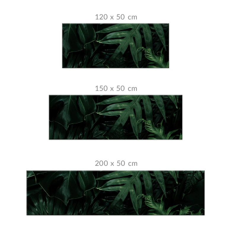Küchenrückwand Dunkelgrüne Dschungelpflanzen 