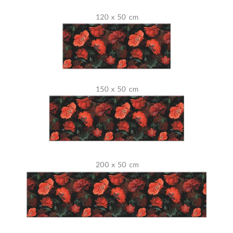 Küchenrückwand UN Designs - Rote Blüten 