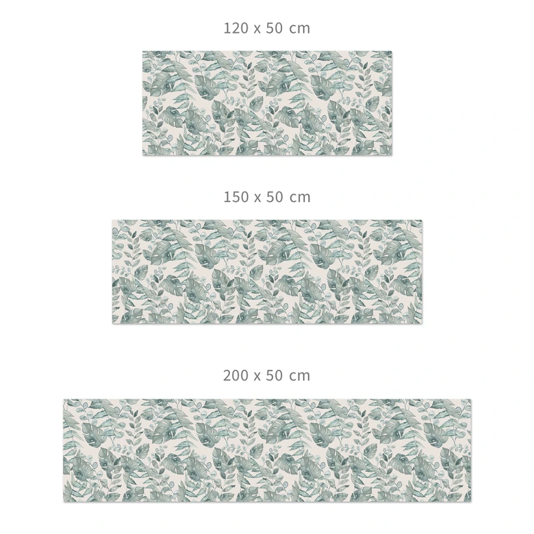 Küchenrückwand Dschungelblätter Aquarell Creme - Bloomery Decor 