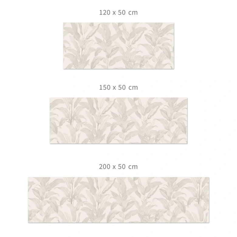 Keukenachterwand Urban Jungle tropische bladeren crème - Bloomery Decor 