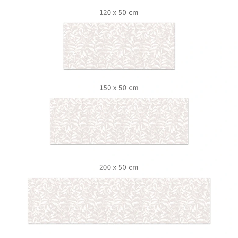 Küchenrückwand Zarte Aquarell-Blätter - Soft Beige - Erweiterbar - Bloomery Decor 
