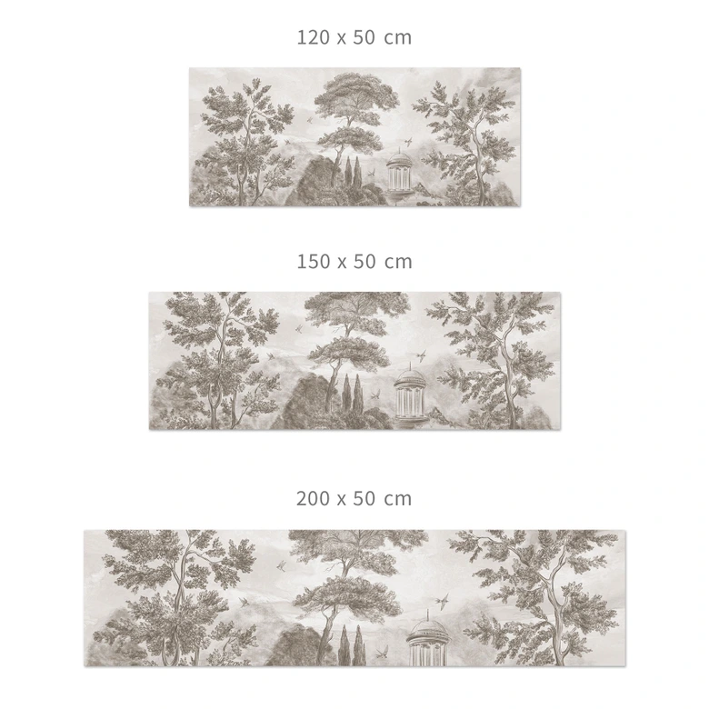 Küchenrückwand Landschaft mit Gartenlandschaft in Beige - Ms Tiff 