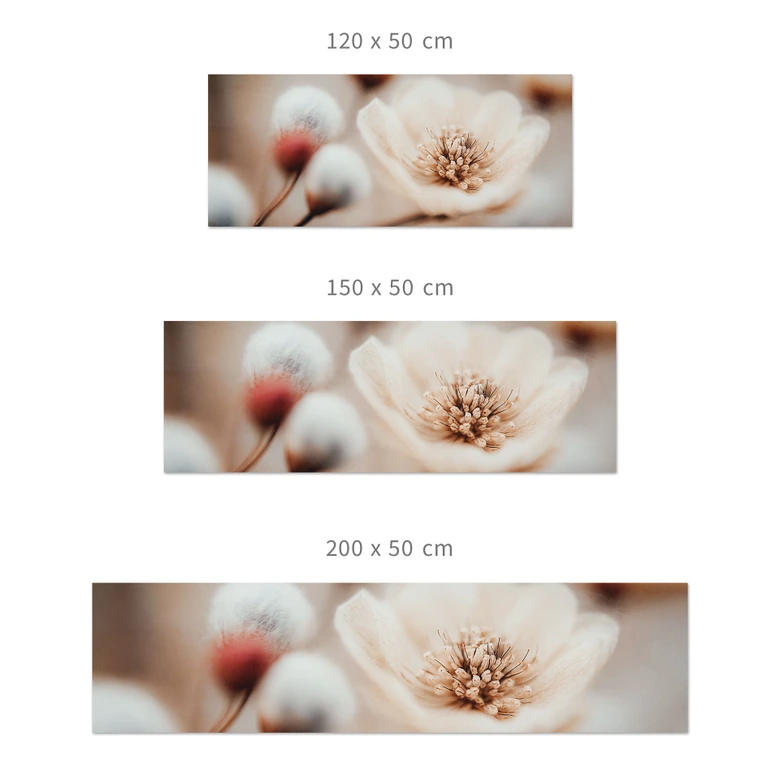 Blumen Küchenrückwand Boho Blüte Soft Beige - Treechild 