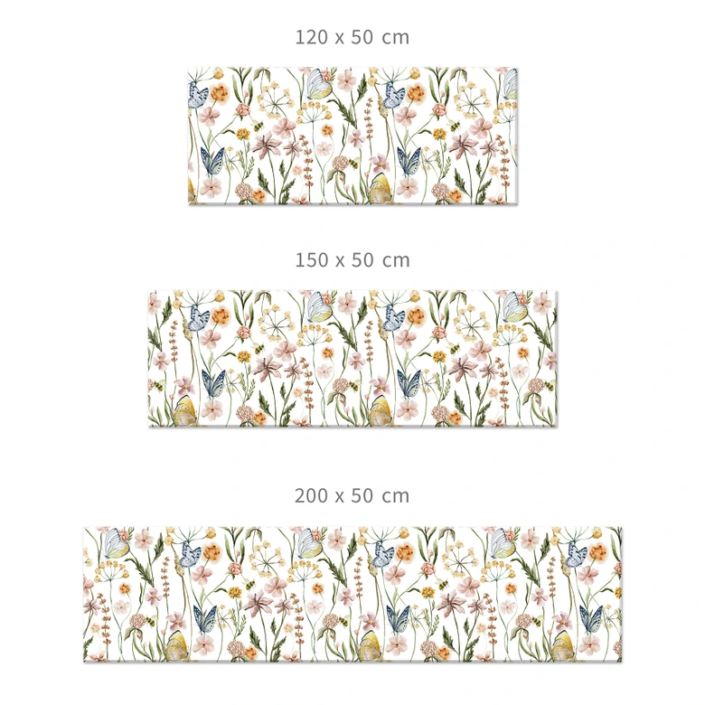 Keukenachterwand Lenteweide met vlinders - UN Designs 