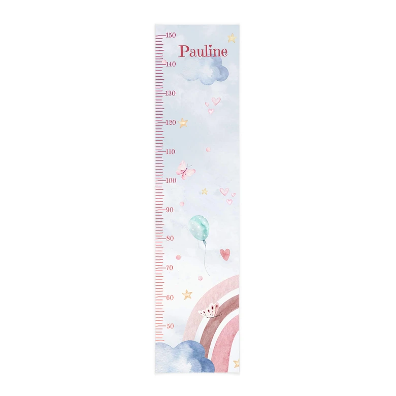 Personalisierte Messlatte Kinder - Kvilis - Regenbogen - 30x120 cm 