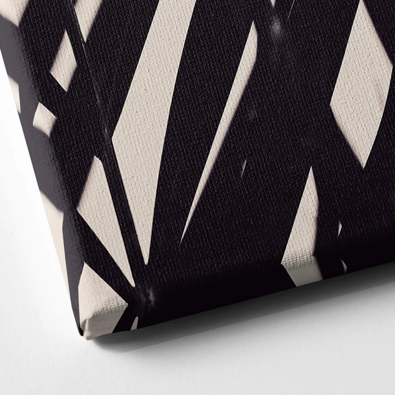 Lienzo 1X Estudio - Hoja de palmera negra 