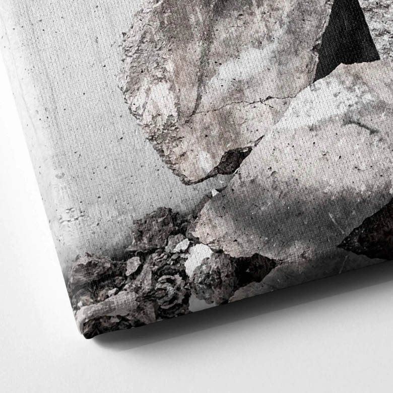 Canvas Banksy i Ukraina - Handstående i spillrorna 