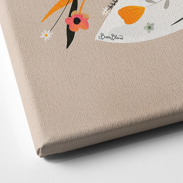 Canvas Fredsdue med små blomster - Bloom 