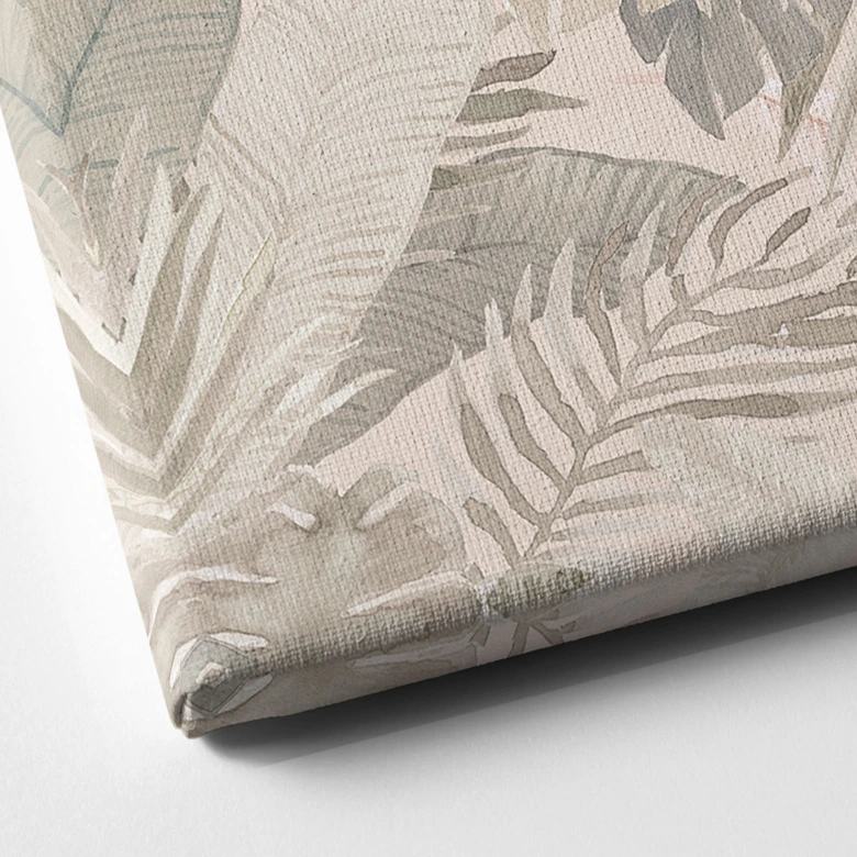 Leinwandbild Tropenblätter im Dschungel Pastell - Bloomery Decor 