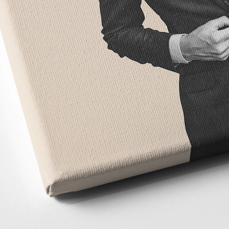 Leinwandbild Mann im Anzug mit Wildblumen - Frida Floral Studio 