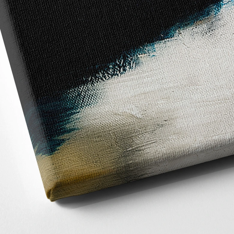 Canvas Print Brush strokes gold and black - Haniff 