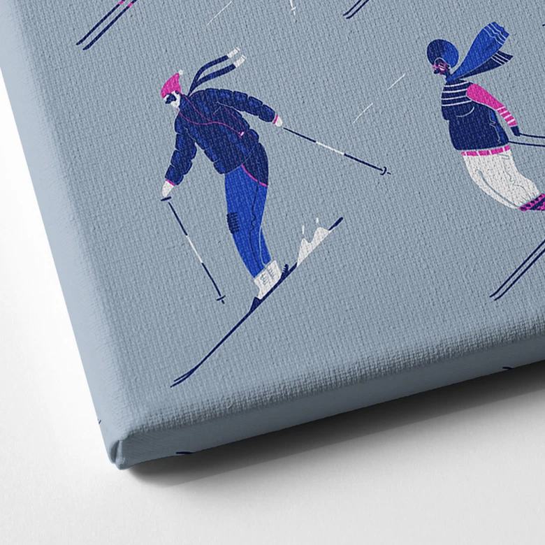 Leinwandbild Skifahren im Winter - Harrison 