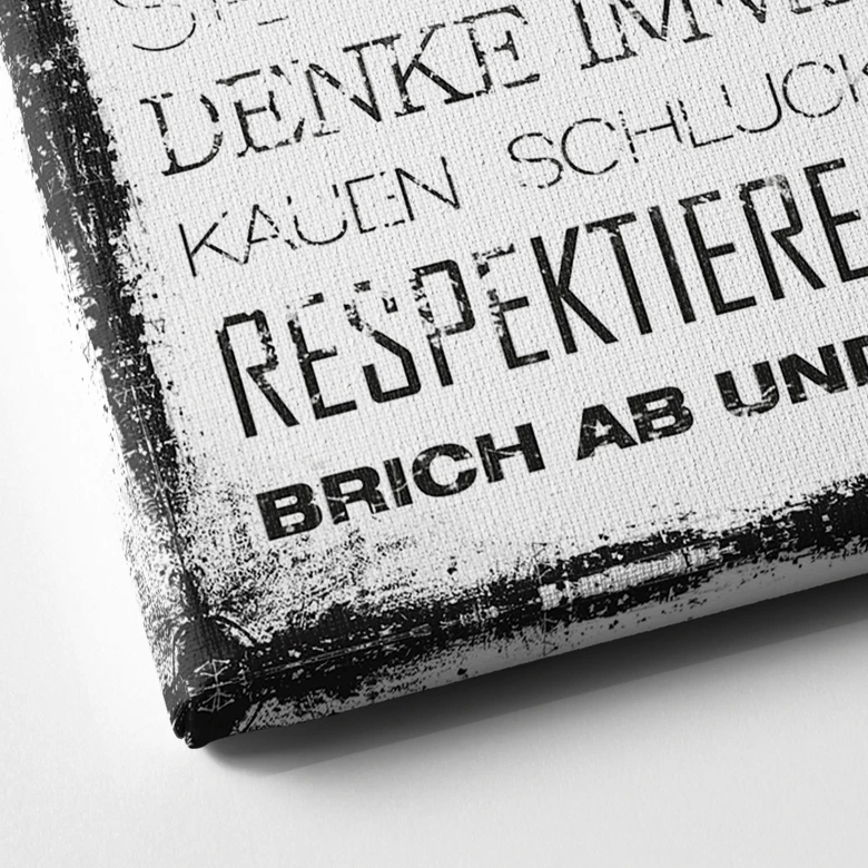 Leinwandbild Hausordnung 