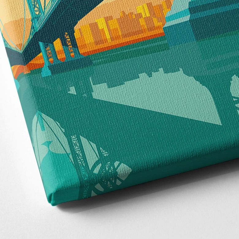 Leinwandbild Stadtblick durch die Manhattan Bridge - Heemskerk 