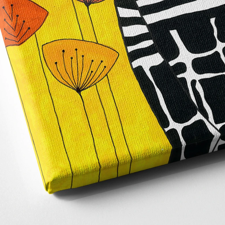 Canvas schilderij bloemenmeisje in zomertuin - Hülya 