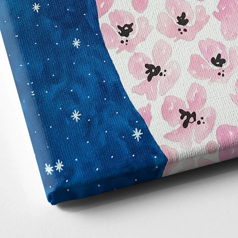 Lienzo Mujer bajo el cielo estrellado - Hülya 