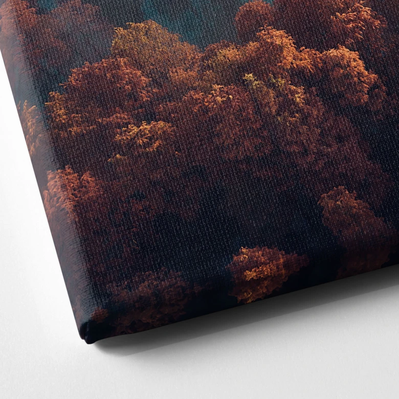 Leinwandbild Herbstwald im Nebel - Ioricon 