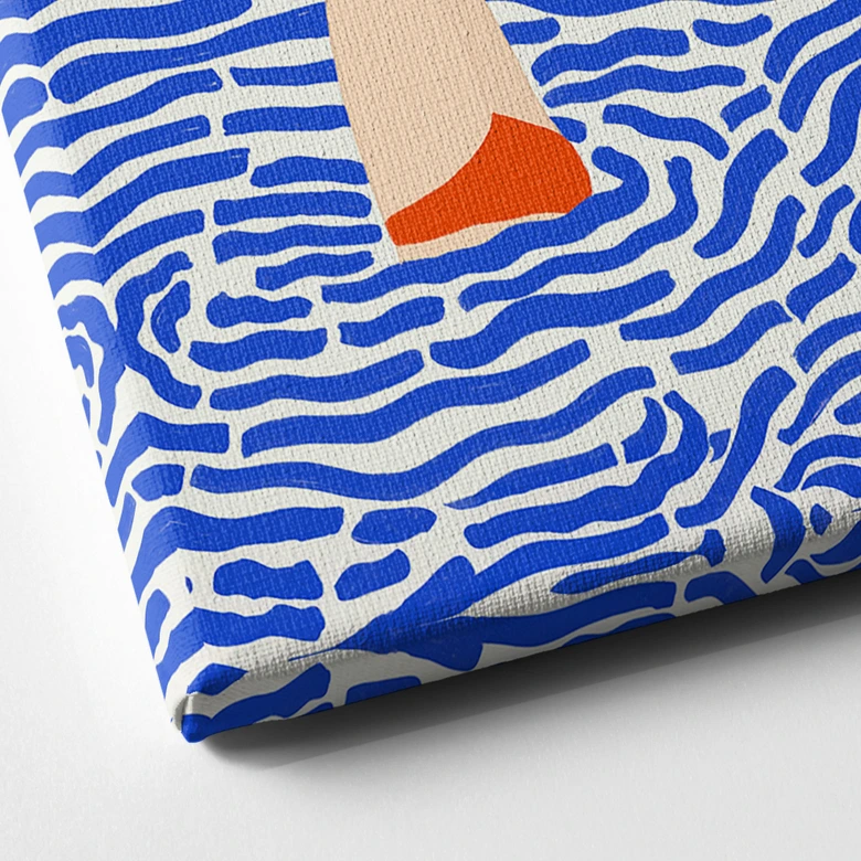 Canvas  Svømmer i poolen - Illustration - Jota de jai 