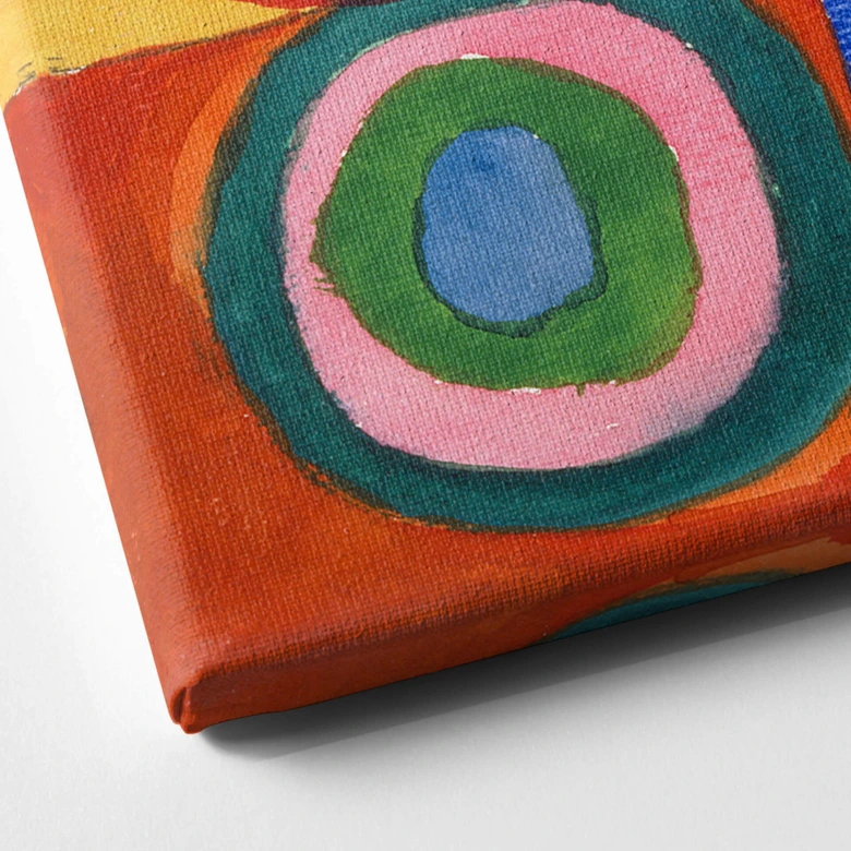 Lienzo Kandinsky - Estudio de color cuadrados y anillos concéntricos 