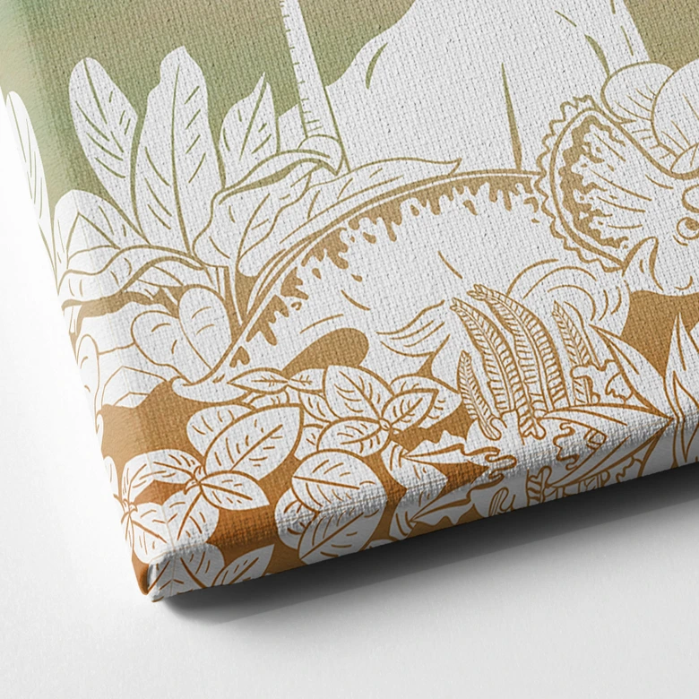 Leinwandbild Abenteuerreise zu den Dinosauriern - Ombre - Kikki Belle 