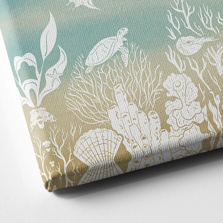 Leinwandbild Unterwasserwelt-Paradies - Ombre - Kikki Belle 
